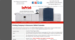 Desktop Screenshot of inprintgraphic.ca